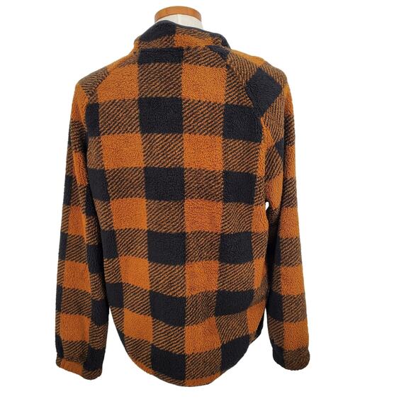 Zeagoo Womens Size‎ Medium Brown Plaid Jacket Snap Closure Pockets New - Picture 3 of 7